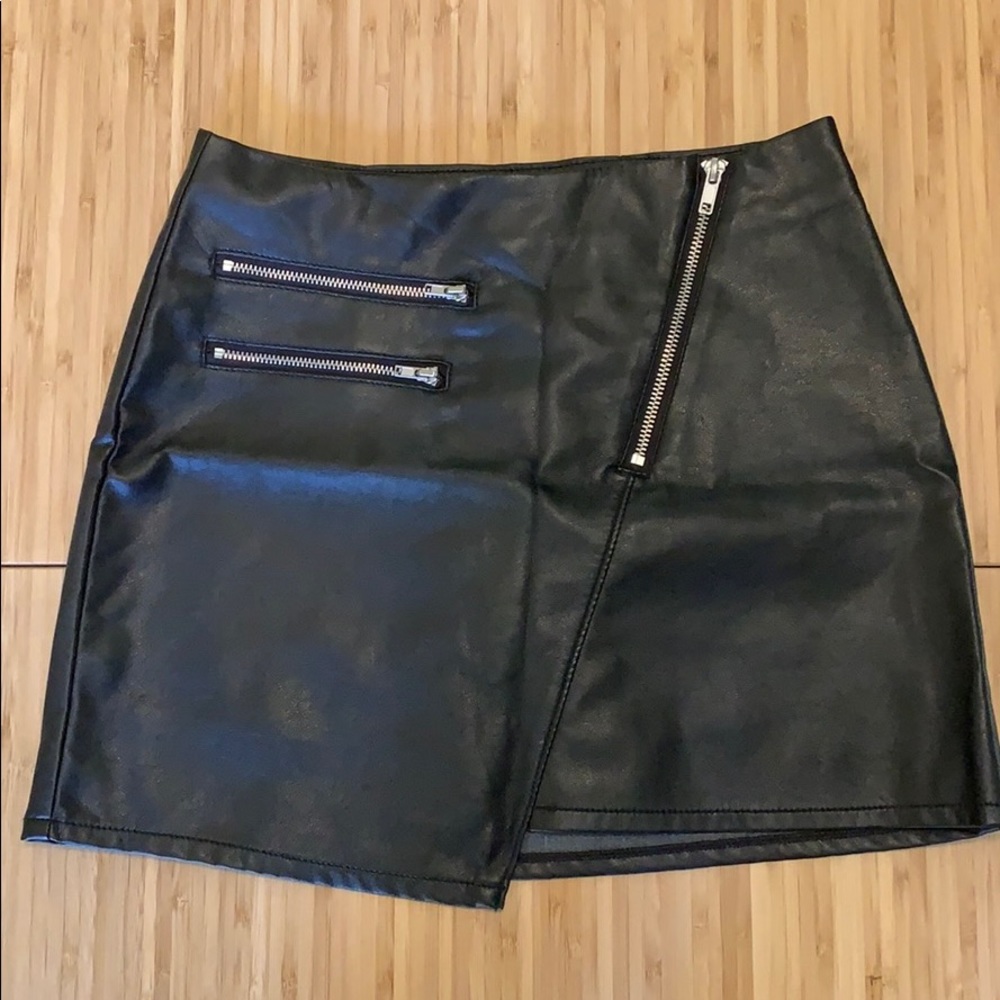 Black Faux leather Skirt